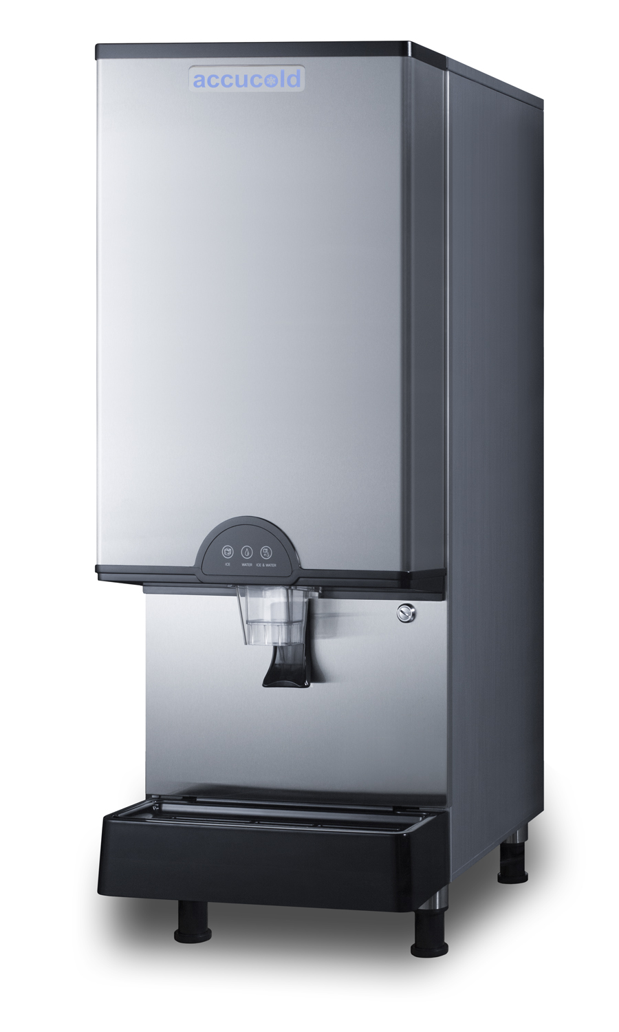 Commercially listed countertop ice and water dispenser with 378 lb. ice production capacity